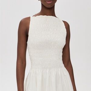 Faithful the Bran  White Sleeveless Dress